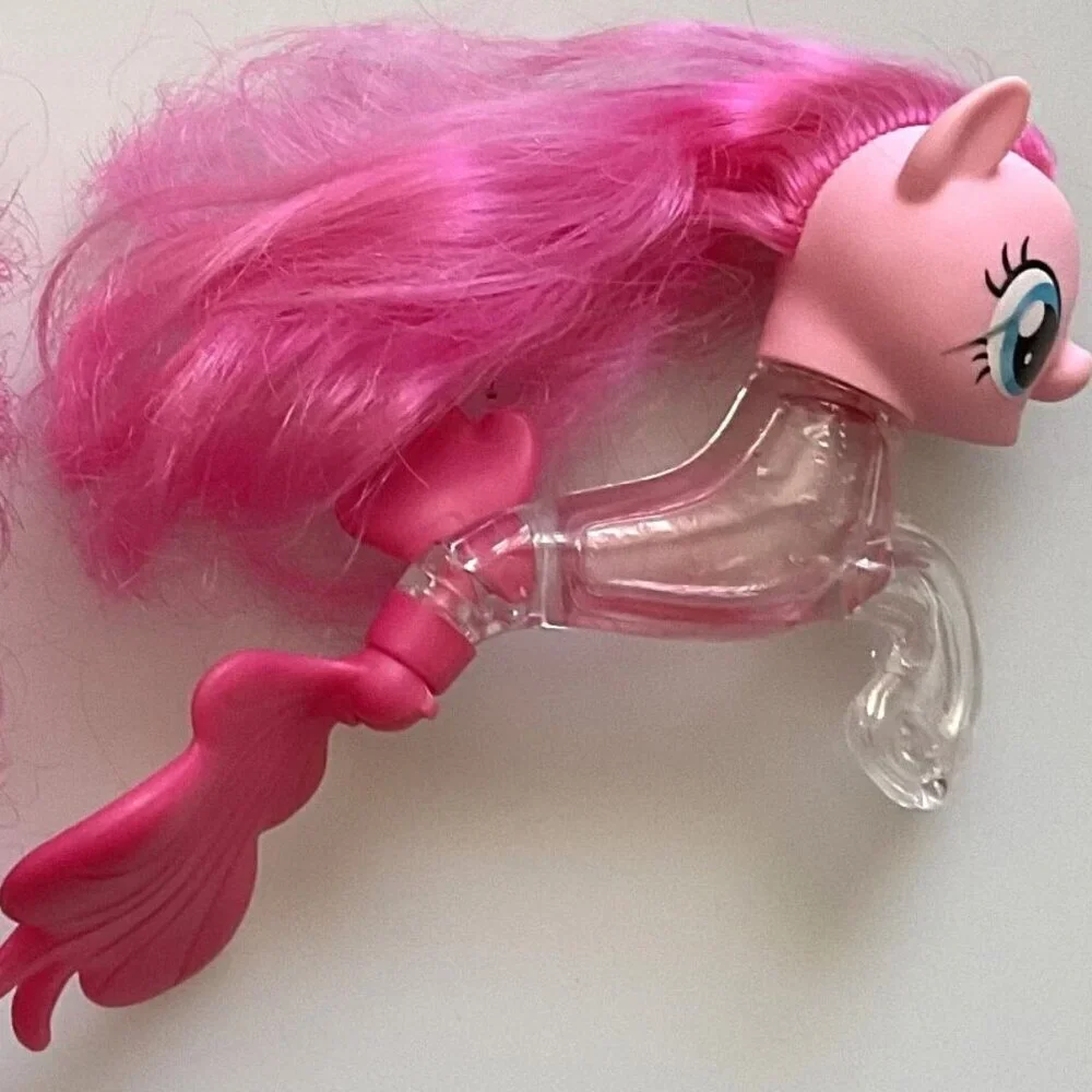 MY LITTLE PONY PINKIE PIE SEAPONY MERMAID GLITTER SPARKLE FIGURINES SET OF 2